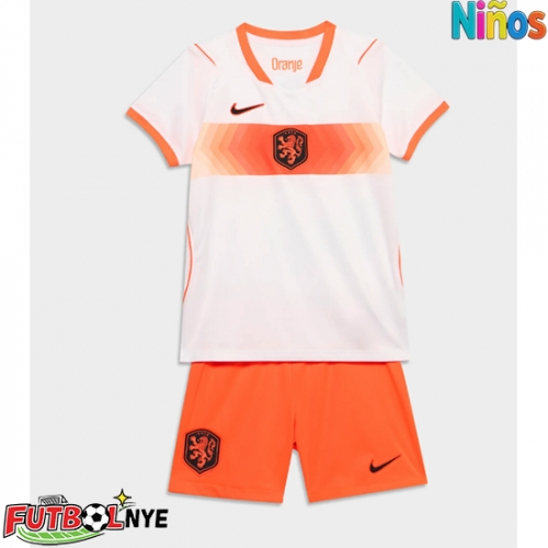 Camiseta Países Bajos Visitante Equipación para niños Mundial 2026 manga corta (+ pantalones cortos)